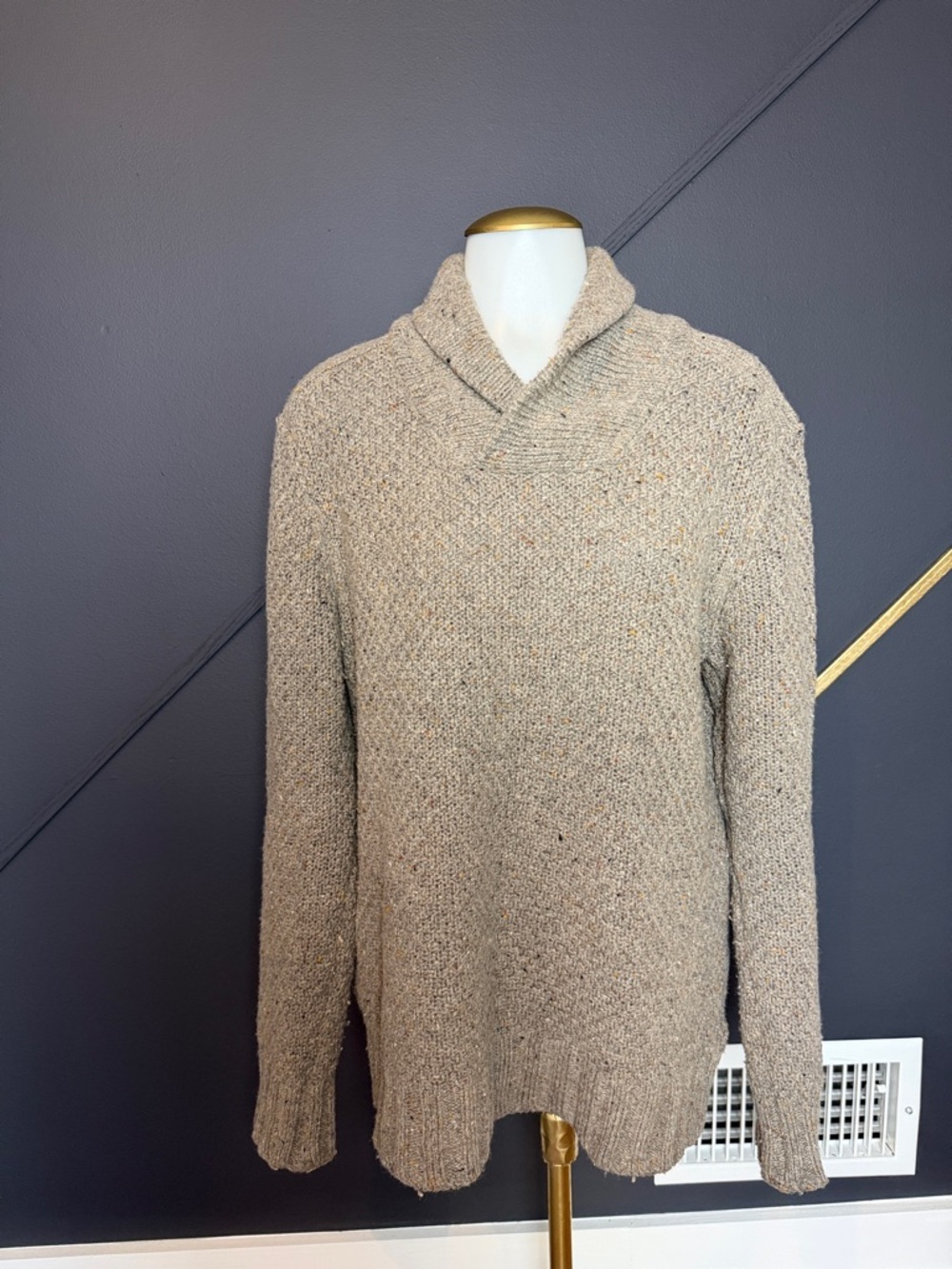 Royal Robbins Merino Wool* Men's V-Neck Knit Sweater - Taupe